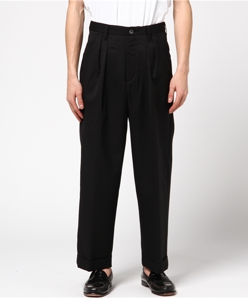 UNITED TOKYO（ユナイテッドトウキョウ）の「ハイカウントワイド2タックスラックス（その他パンツ・メンズ・ダークグレー/ブラック/キャメル・1/3/2）」の6枚目の写真