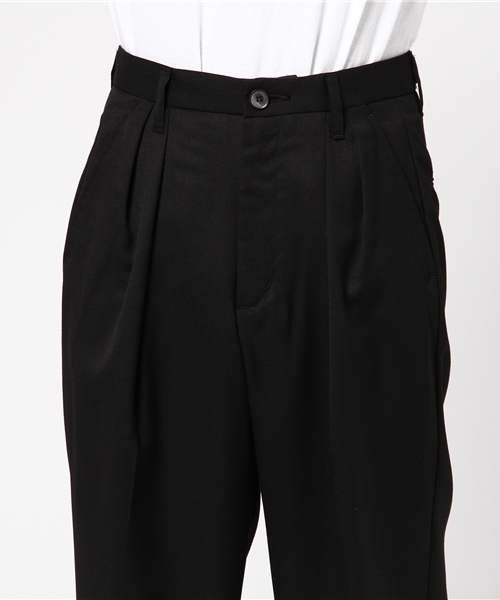 UNITED TOKYO（ユナイテッドトウキョウ）の「ハイカウントワイド2タックスラックス（その他パンツ・メンズ・ダークグレー/ブラック/キャメル・1/3/2）」の7枚目の写真