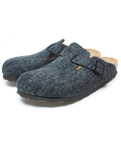 ビルケンシュトック ボストン グレー フェルト生地 27cm BIRKENSTOCK サンダル Boston / ボストン レザー/テキスタイル