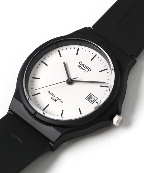 CASIO(カシオ)の「CASIO カシオ/ スタンダードアナログ チープカシオ クォーツ ラウンドフェイス ラバーベルト 5気圧防水 腕時計 //// MW-59シリーズ(アナログ腕時計・メンズ・ブラック系その他/ブラック×ゴールド/ブラック×ホワイト/ブラック・FREE)」の13枚目の写真