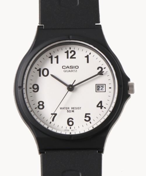 CASIO（カシオ）の「CASIO カシオ/ スタンダードアナログ チープカシオ クォーツ ラウンドフェイス ラバーベルト 5気圧防水 腕時計 //// MW-59シリーズ（アナログ腕時計・メンズ・ブラック系その他/ブラック×ゴールド/ブラック×ホワイト/ブラック・FREE）」の10枚目の写真