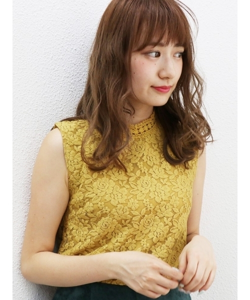 dazzlin（ダズリン）の「ハイネックレースノースリトップス（シャツ/ブラウス・レディース・ブラウン/ピンク/ブラック/マスタード/オフホワイト・FREE）」の4枚目の写真