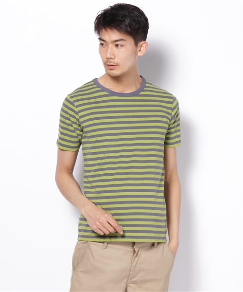 BEAUTY&YOUTH UNITED ARROWS(ビューティーアンドユースユナイテッドアローズ)の「BY ボーダー クルーネック S/SL◆(Tシャツ/カットソー・メンズ・ブラック/オレンジ/ライム/ロイヤルブルー/パープル・LARGE/MEDIUM/SMALL/X-LARGE)」の3枚目の写真