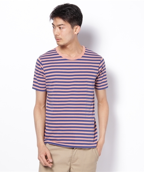 BEAUTY&YOUTH UNITED ARROWS(ビューティーアンドユースユナイテッドアローズ)の「BY ボーダー クルーネック S/SL◆(Tシャツ/カットソー・メンズ・ブラック/オレンジ/ライム/ロイヤルブルー/パープル・LARGE/MEDIUM/SMALL/X-LARGE)」の5枚目の写真