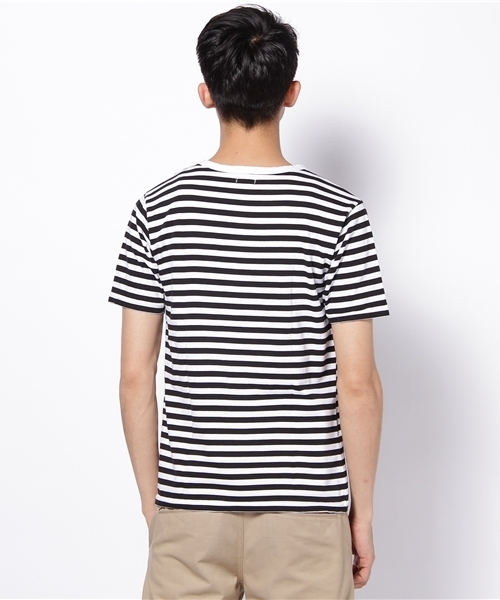 BEAUTY&YOUTH UNITED ARROWS(ビューティーアンドユースユナイテッドアローズ)の「BY ボーダー クルーネック S/SL◆(Tシャツ/カットソー・メンズ・ブラック/オレンジ/ライム/ロイヤルブルー/パープル・LARGE/MEDIUM/SMALL/X-LARGE)」の7枚目の写真