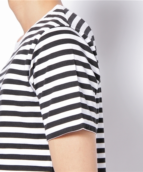 BEAUTY&YOUTH UNITED ARROWS(ビューティーアンドユースユナイテッドアローズ)の「BY ボーダー クルーネック S/SL◆(Tシャツ/カットソー・メンズ・ブラック/オレンジ/ライム/ロイヤルブルー/パープル・LARGE/MEDIUM/SMALL/X-LARGE)」の9枚目の写真