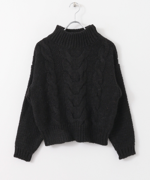 URBAN RESEARCH Sonny Label（アーバンリサーチサニーレーベル）の「ケーブルハンドニット（ニット/セーター・レディース・ブラック/オフホワイト/オレンジ・FREE）」の12枚目の写真