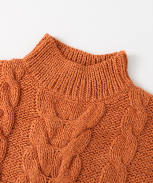 URBAN RESEARCH Sonny Label（アーバンリサーチサニーレーベル）の「ケーブルハンドニット（ニット/セーター・レディース・ブラック/オフホワイト/オレンジ・FREE）」の9枚目の写真