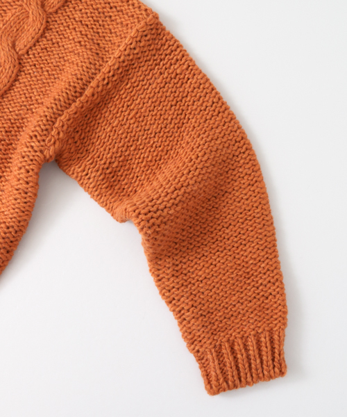 URBAN RESEARCH Sonny Label（アーバンリサーチサニーレーベル）の「ケーブルハンドニット（ニット/セーター・レディース・ブラック/オフホワイト/オレンジ・FREE）」の19枚目の写真