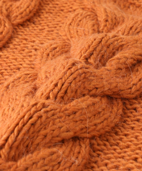 URBAN RESEARCH Sonny Label（アーバンリサーチサニーレーベル）の「ケーブルハンドニット（ニット/セーター・レディース・ブラック/オフホワイト/オレンジ・FREE）」の5枚目の写真