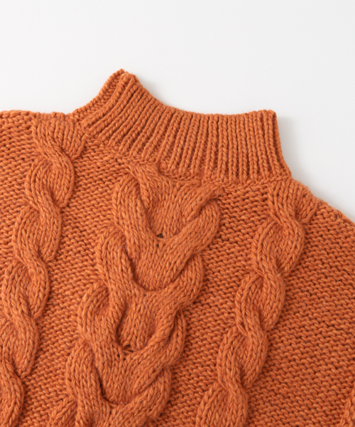 URBAN RESEARCH Sonny Label（アーバンリサーチサニーレーベル）の「ケーブルハンドニット（ニット/セーター・レディース・ブラック/オフホワイト/オレンジ・FREE）」の13枚目の写真
