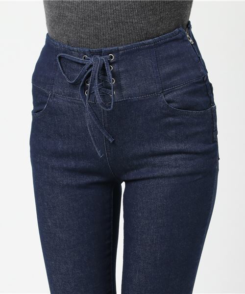 ハニーミーハニー゜゜*:。.。:*゜新品♡ハイウエストレースアップデニムパンツ ハニーミーハニー゜゜*:。.。:*゜新品♡ハイウエストレース