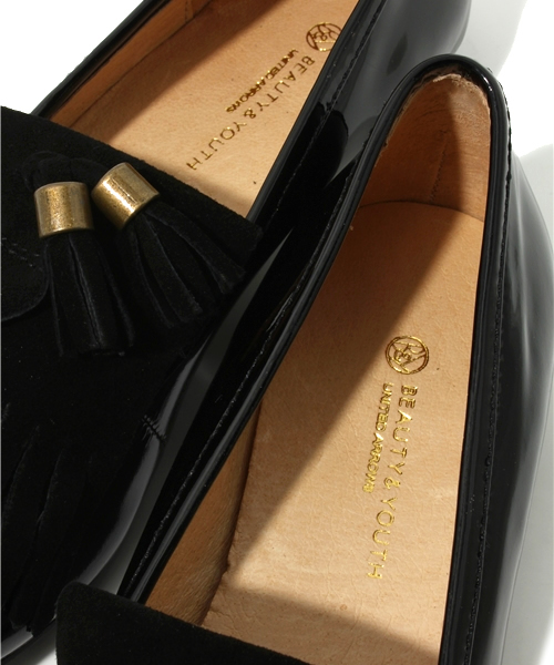 BEAUTY&YOUTH UNITED ARROWS（ビューティーアンドユースユナイテッドアローズ）の「BY　SUEDxEML タッセルフラット ◆（その他シューズ・レディース・ブラック/ダークブラウン・36/36h/37/37h/38）」の8枚目の写真