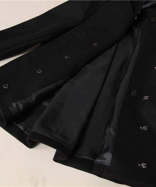 And A（アンドエー）の「フード付きPコート（ピーコート・レディース・ブラック/ベージュ/ネイビー・38）」の4枚目の写真