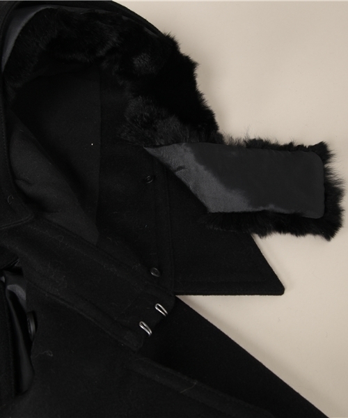 And A（アンドエー）の「フード付きPコート（ピーコート・レディース・ブラック/ベージュ/ネイビー・38）」の5枚目の写真