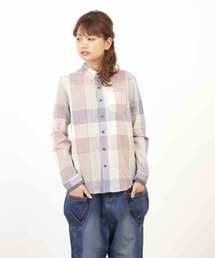 CUBE SUGAR | タテスラブ先染めチェックレギュラーシャツ(シャツ/ブラウス)