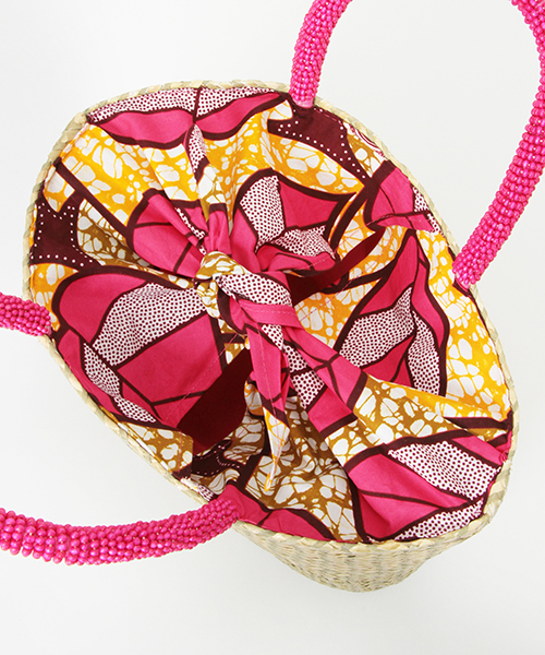 LBC（エルビーシー）の「ウッドビーズカゴバック（かごバッグ・レディース・ブラック/ブルー/ピンク・FREE）」の13枚目の写真