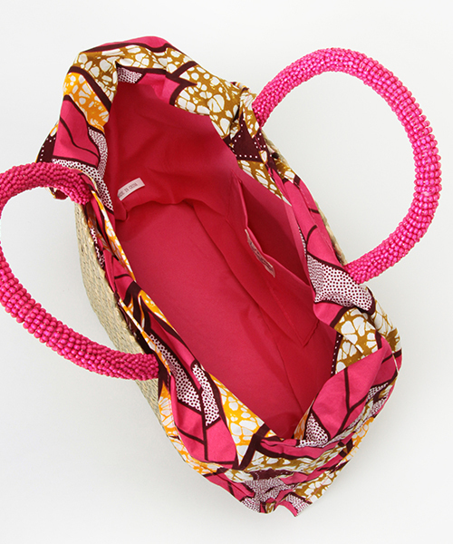 LBC（エルビーシー）の「ウッドビーズカゴバック（かごバッグ・レディース・ブラック/ブルー/ピンク・FREE）」の6枚目の写真