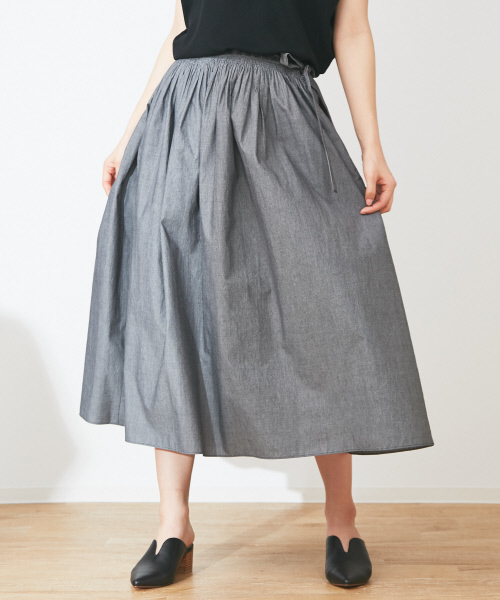 Abahouse Devinette(ドゥヴィネット)の「ヴィンテージギャザースカート(スカート・レディース・ホワイト/ブラック・FREE)」の3枚目の写真