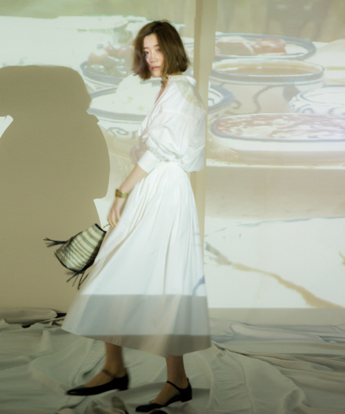 Abahouse Devinette(ドゥヴィネット)の「ヴィンテージギャザースカート(スカート・レディース・ホワイト/ブラック・FREE)」の14枚目の写真