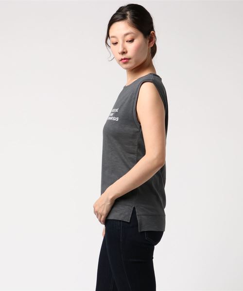 VENCEEXCHANGE（ヴァンスエクスチェンジ）の「ロゴノースリTシャツ  （Tシャツ/カットソー・レディース・ホワイト/チャコールグレー/その他28・M）」の5枚目の写真