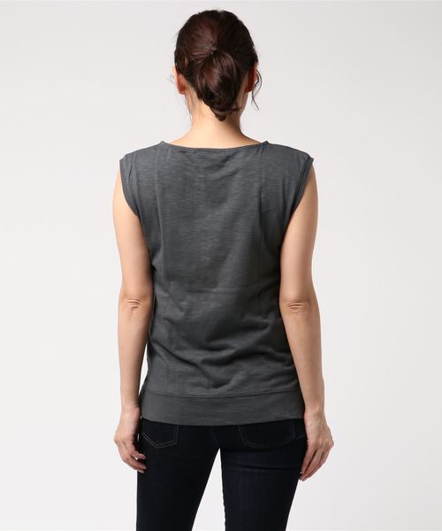 VENCEEXCHANGE（ヴァンスエクスチェンジ）の「ロゴノースリTシャツ  （Tシャツ/カットソー・レディース・ホワイト/チャコールグレー/その他28・M）」の4枚目の写真