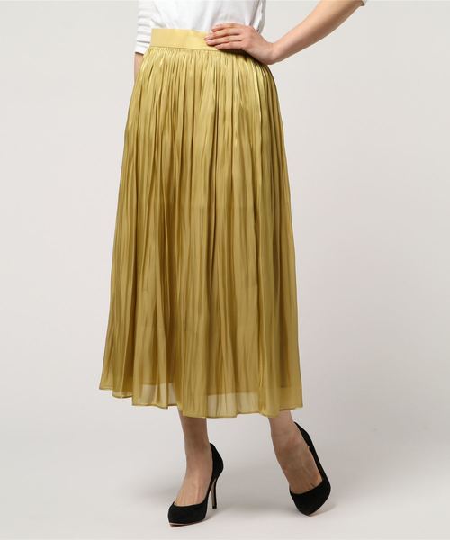 RIVE DROITE（リヴドロワ）の「リキッドプリーツスカート（スカート・レディース・シルバー/グリーン/イエロー・FREE）」の2枚目の写真