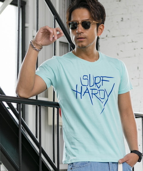 Ed Hardy（エドハーディー）の「【Surf Hardy】ドン・エドハーディー書下ろしプリントTシャツ（Tシャツ/カットソー・メンズ・ホワイト/サックスブルー・48/50/52）」の2枚目の写真