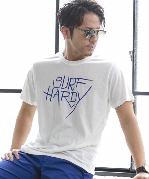 Ed Hardy（エドハーディー）の「【Surf Hardy】ドン・エドハーディー書下ろしプリントTシャツ（Tシャツ/カットソー・メンズ・ホワイト/サックスブルー・48/50/52）」の8枚目の写真