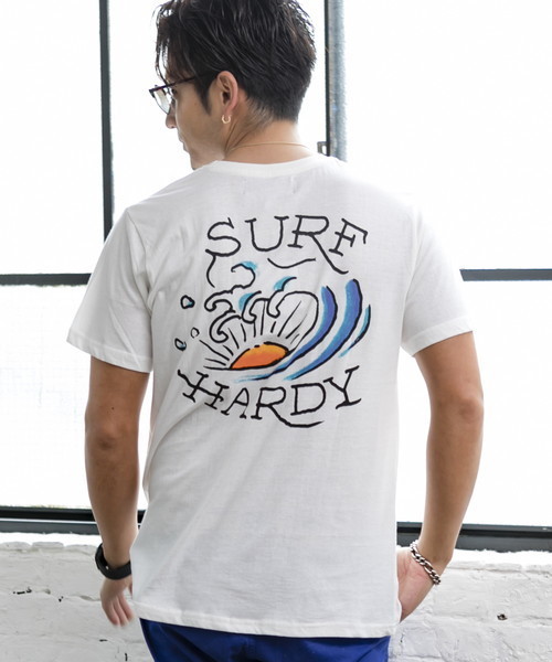 Ed Hardy（エドハーディー）の「【Surf Hardy】ドン・エドハーディー書下ろしプリントTシャツ（Tシャツ/カットソー・メンズ・ホワイト/サックスブルー・48/50/52）」の9枚目の写真