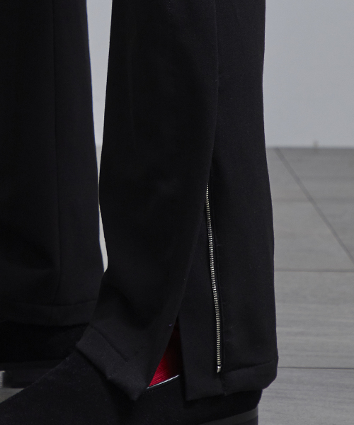 Name.（ネーム）の「【Name.】別注サイドベントトラウザーズ / NMHAPT-ST17AW-001（スラックス・メンズ・ブラック/バーガンディー・1/0）」の7枚目の写真