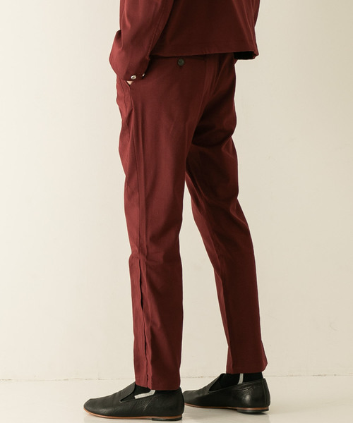 Name.（ネーム）の「【Name.】別注サイドベントトラウザーズ / NMHAPT-ST17AW-001（スラックス・メンズ・ブラック/バーガンディー・1/0）」の17枚目の写真
