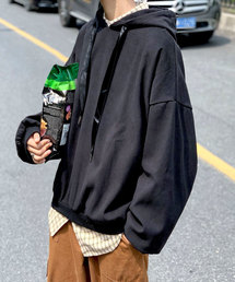 【neos -addictive design-】ピーチスキン ビッグシルエット プルオーバー パーカー