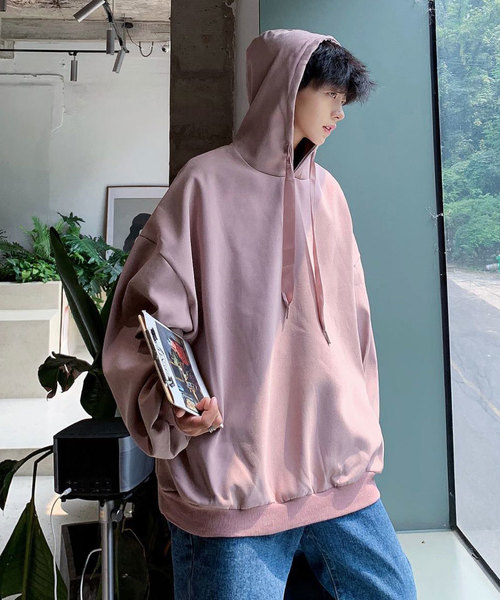 neos（ネオス）の「【neos -addictive design-】ピーチスキン ビッグシルエット プルオーバー パーカー（パーカー・メンズ・チャコールグレー/ブラック/ベージュ/グレイッシュブルー/ピンクベージュ/ブラウン・MEDIUM/LARGE/X-LARGE）」の16枚目の写真