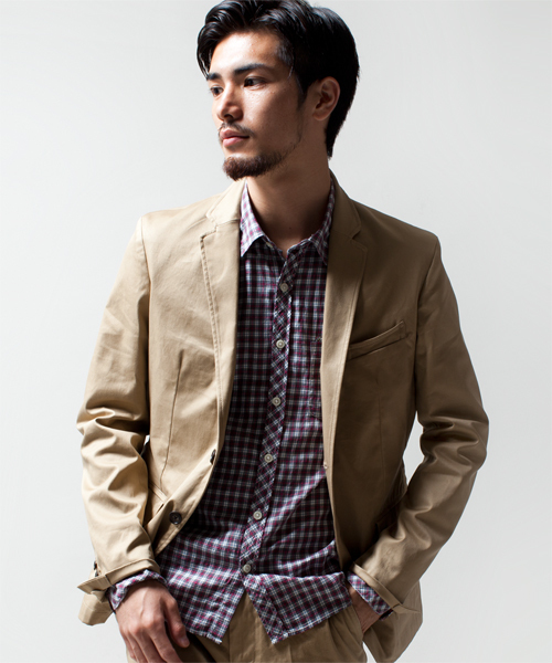 NANO universe（ナノユニバース）の「ストレッチチノJK（テーラードジャケット・メンズ・ブラック/ネイビー/ベージュ・SMALL/MEDIUM/LARGE/X-LARGE）」の13枚目の写真