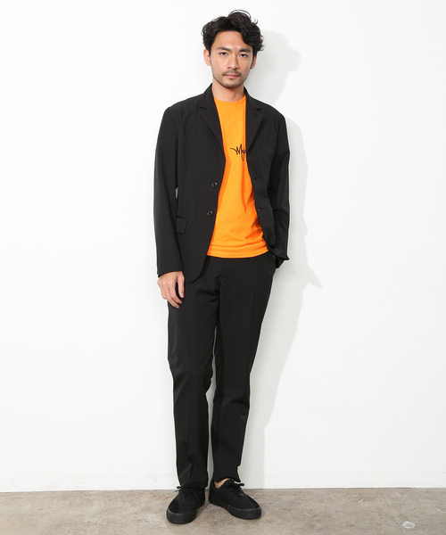 ADAM ET ROPE'（アダムエロペ）の「ポリエステルストレッチイージージャケット（テーラードジャケット・メンズ・ブラック/グリーン系その他/ネイビー・S/M/L）」の12枚目の写真