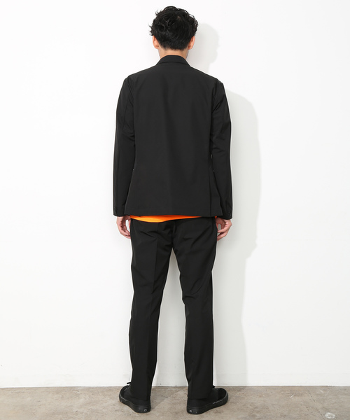 ADAM ET ROPE'（アダムエロペ）の「ポリエステルストレッチイージージャケット（テーラードジャケット・メンズ・ブラック/グリーン系その他/ネイビー・S/M/L）」の10枚目の写真