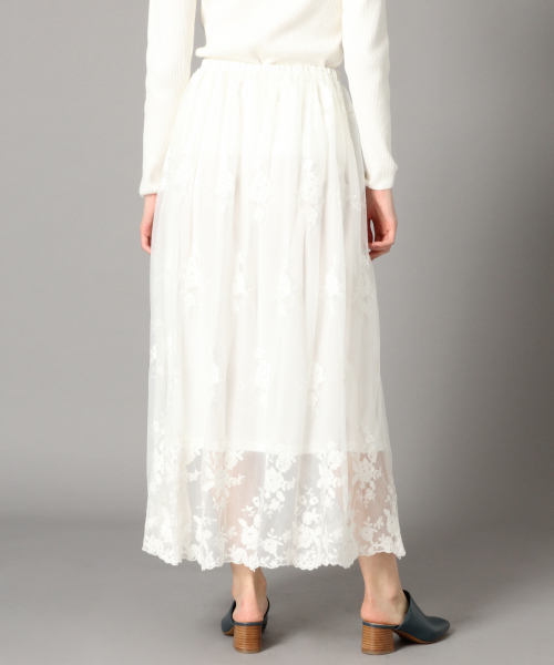 LOWRYS FARM（ローリーズファーム）の「２ＷＡＹレースマキシスカート　825270（スカート・レディース・オフホワイト/ブラック/ブラウン・FREE）」の8枚目の写真
