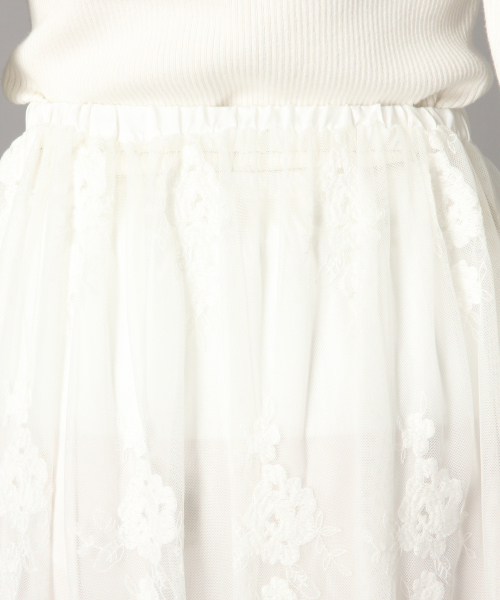 LOWRYS FARM（ローリーズファーム）の「２ＷＡＹレースマキシスカート　825270（スカート・レディース・オフホワイト/ブラック/ブラウン・FREE）」の11枚目の写真