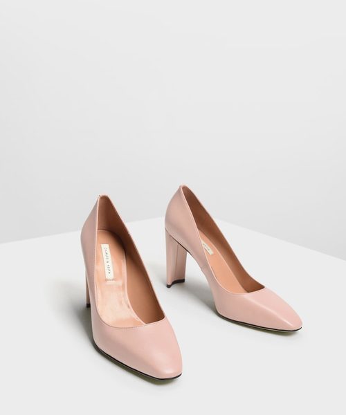 CHARLES & KEITH（チャールズ & キース）の「ミニスクエアトゥ パンプス / Mini Square Toe Pumps（パンプス・レディース・ブラック/ベビーピンク・22.5cm/23cm/23.5cm/24.5cm/25cm/25.5cm）」の14枚目の写真
