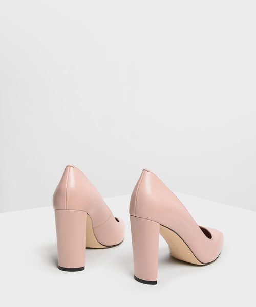 CHARLES & KEITH（チャールズ & キース）の「ミニスクエアトゥ パンプス / Mini Square Toe Pumps（パンプス・レディース・ブラック/ベビーピンク・22.5cm/23cm/23.5cm/24.5cm/25cm/25.5cm）」の7枚目の写真