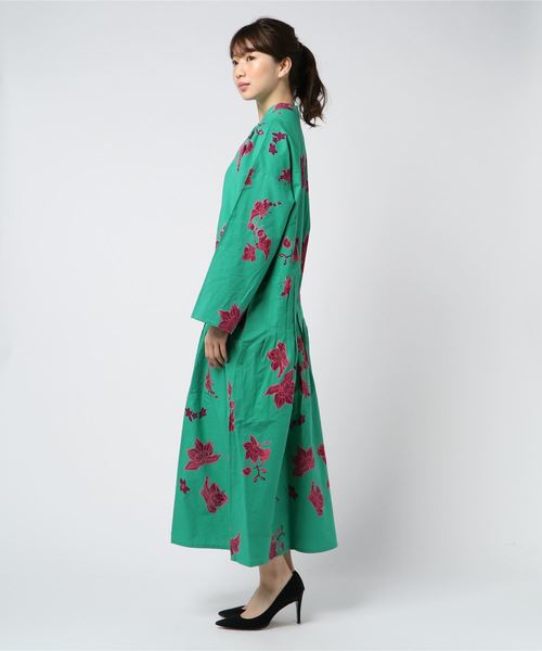チャイハネ（チャイハネ）の「【チャイハネ】オリエンタルフラワーロングワンピース（ワンピース・レディース・グリーン/レッド/イエロー・FREE）」の12枚目の写真