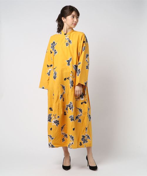 チャイハネ（チャイハネ）の「【チャイハネ】オリエンタルフラワーロングワンピース（ワンピース・レディース・グリーン/レッド/イエロー・FREE）」の7枚目の写真