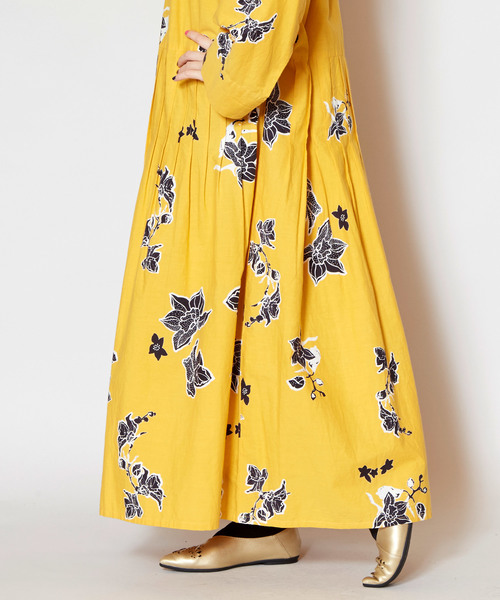 チャイハネ（チャイハネ）の「【チャイハネ】オリエンタルフラワーロングワンピース（ワンピース・レディース・グリーン/レッド/イエロー・FREE）」の13枚目の写真