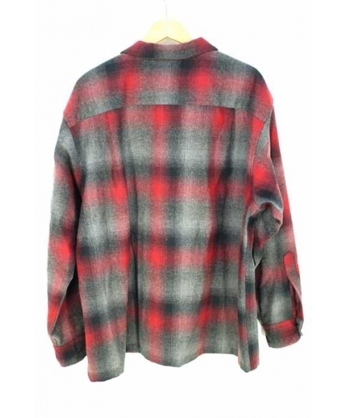 ブランド古着】開襟 オープンカラー オンブレチェック ネルシャツ