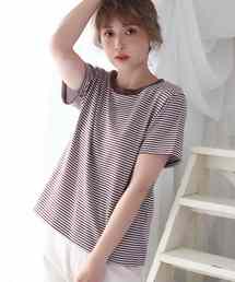 one after another NICE CLAUP | シンプルボーダーTシャツ(Tシャツ/カットソー)