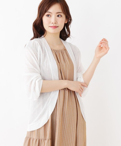 grove（グローブ）の「ラメボレロカーディガン（カーディガン/ボレロ・レディース・ネイビー/ライトグリーン/アイボリー/ナチュラル・02/03）」の2枚目の写真