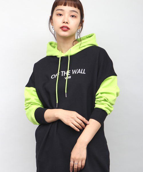 セール Emb Vans ヴァンズ Off The Wall Hooded Emb Hooded Wall One Piece ワンピース Vans バンズ のファッション