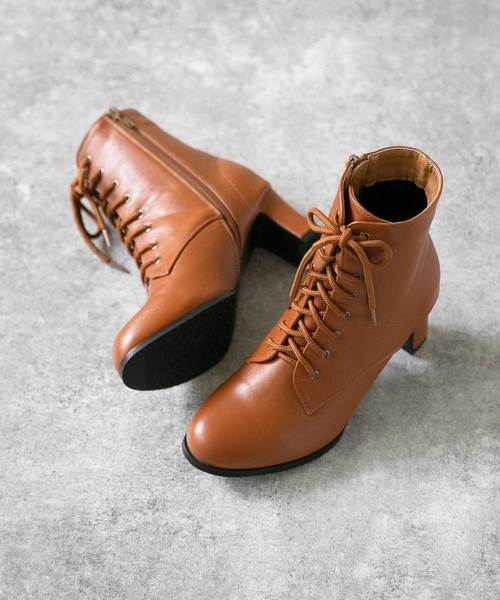 welleg（ウェレッグ）の「レースアップブーツ（ブーツ・レディース・ブラウン系その他/ブラック系その他/ダークブラウン/ブラウン/キャメル/ブラック/アイボリー/アッシュグレー・3L/XS/S/M/L/LL）」の8枚目の写真