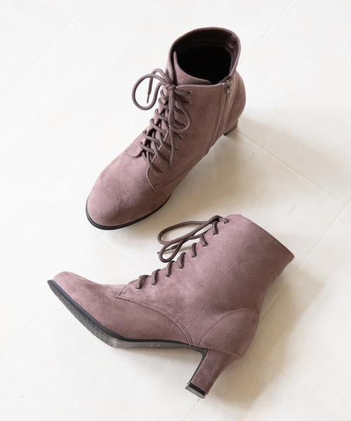 welleg（ウェレッグ）の「レースアップブーツ（ブーツ・レディース・ブラウン系その他/ブラック系その他/ダークブラウン/ブラウン/キャメル/ブラック/アイボリー/アッシュグレー・3L/XS/S/M/L/LL）」の4枚目の写真